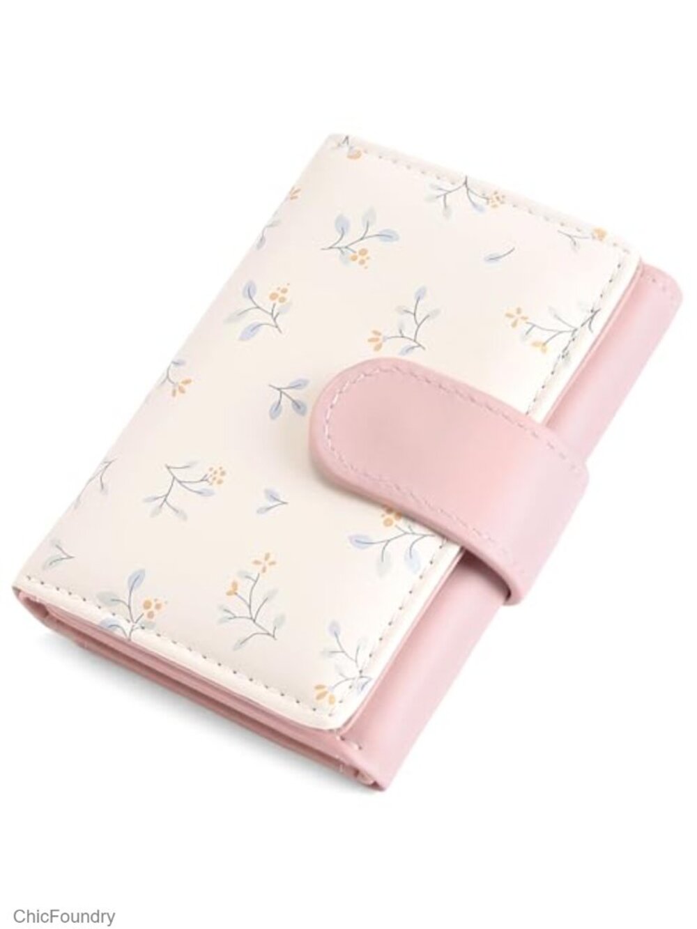 Vegan Leather Trifold Wallet RFID Blocking Card Holder with ID Window